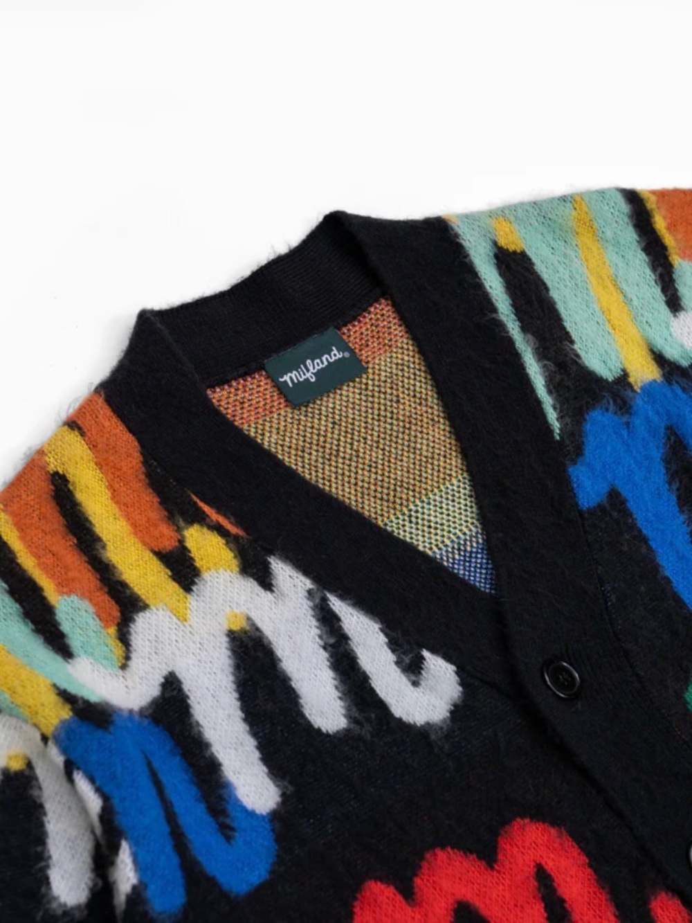 Mifland Million M Multicolored Cardigan Sweater Medium - Picture 2 of 8
